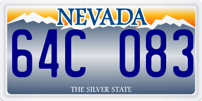NV license plate 64C083