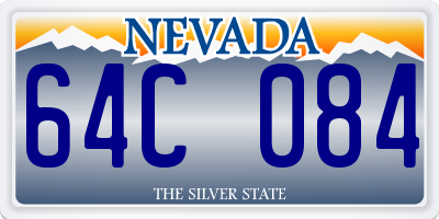 NV license plate 64C084