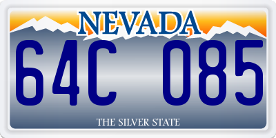NV license plate 64C085