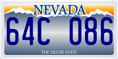 NV license plate 64C086