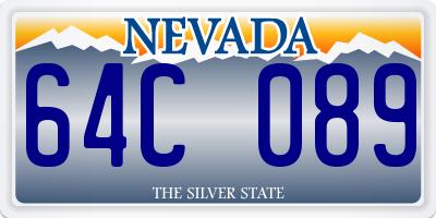 NV license plate 64C089