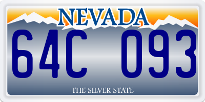 NV license plate 64C093