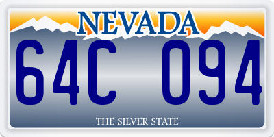 NV license plate 64C094