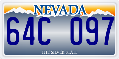 NV license plate 64C097