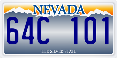 NV license plate 64C101