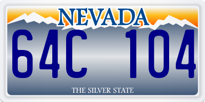 NV license plate 64C104