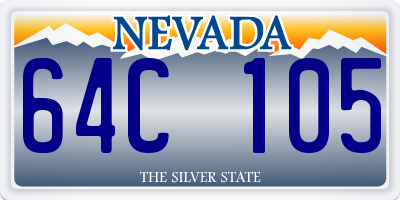 NV license plate 64C105