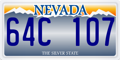 NV license plate 64C107