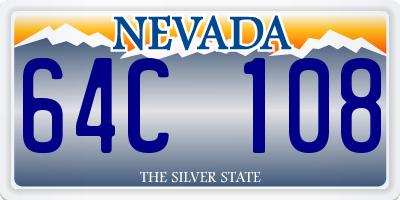 NV license plate 64C108