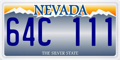 NV license plate 64C111