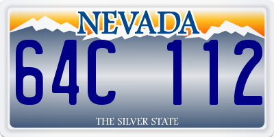 NV license plate 64C112