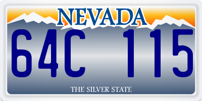 NV license plate 64C115