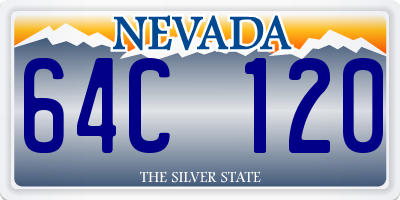 NV license plate 64C120