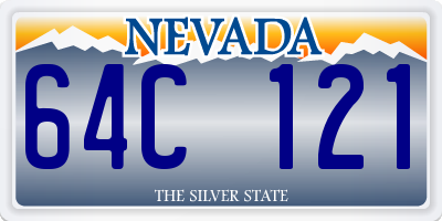 NV license plate 64C121