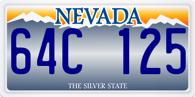 NV license plate 64C125