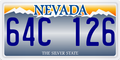 NV license plate 64C126