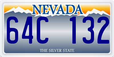 NV license plate 64C132
