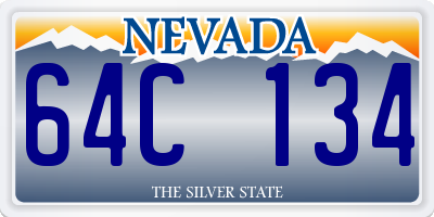 NV license plate 64C134