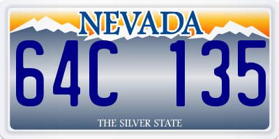 NV license plate 64C135