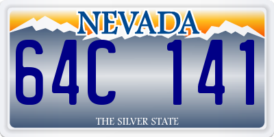 NV license plate 64C141