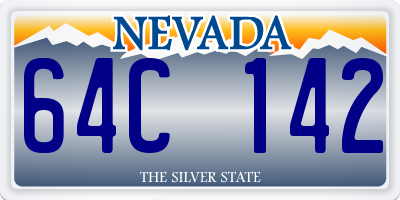 NV license plate 64C142