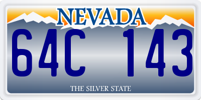 NV license plate 64C143