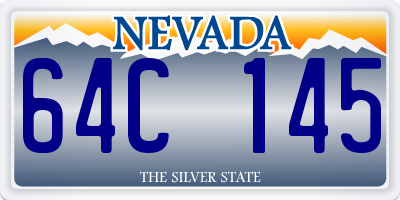 NV license plate 64C145