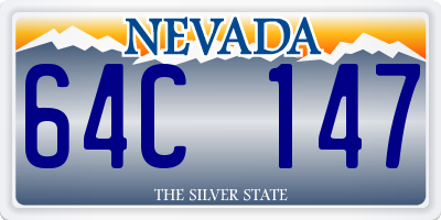 NV license plate 64C147