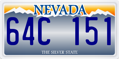 NV license plate 64C151