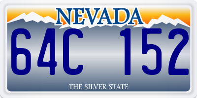 NV license plate 64C152