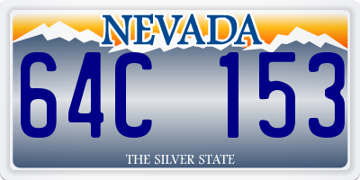 NV license plate 64C153
