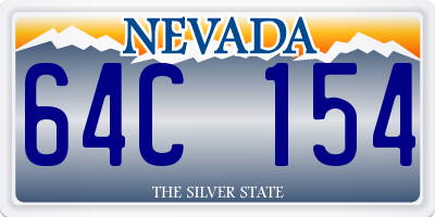 NV license plate 64C154