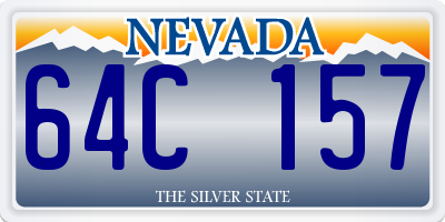 NV license plate 64C157