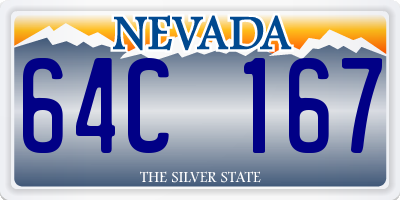 NV license plate 64C167