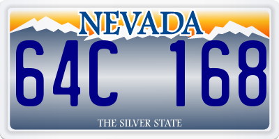 NV license plate 64C168