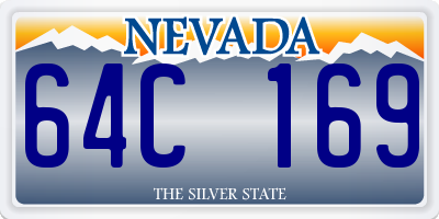 NV license plate 64C169