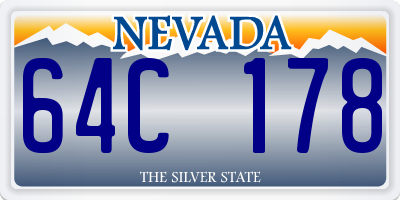 NV license plate 64C178
