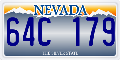 NV license plate 64C179