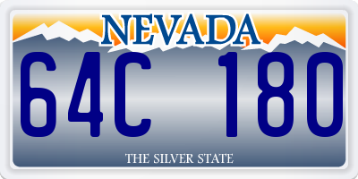 NV license plate 64C180