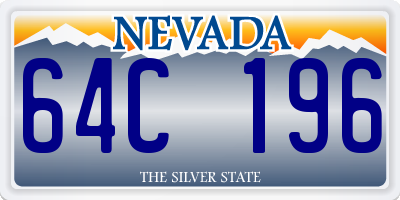 NV license plate 64C196