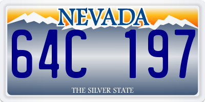 NV license plate 64C197