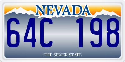 NV license plate 64C198
