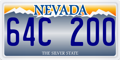 NV license plate 64C200