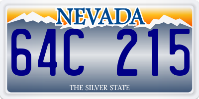 NV license plate 64C215