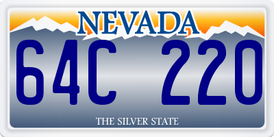 NV license plate 64C220