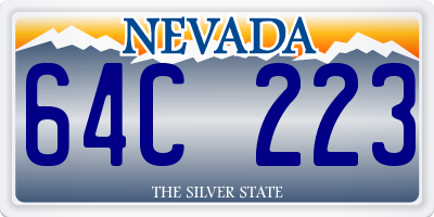 NV license plate 64C223