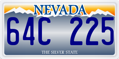 NV license plate 64C225