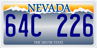 NV license plate 64C226