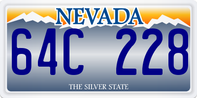 NV license plate 64C228