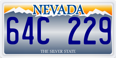 NV license plate 64C229
